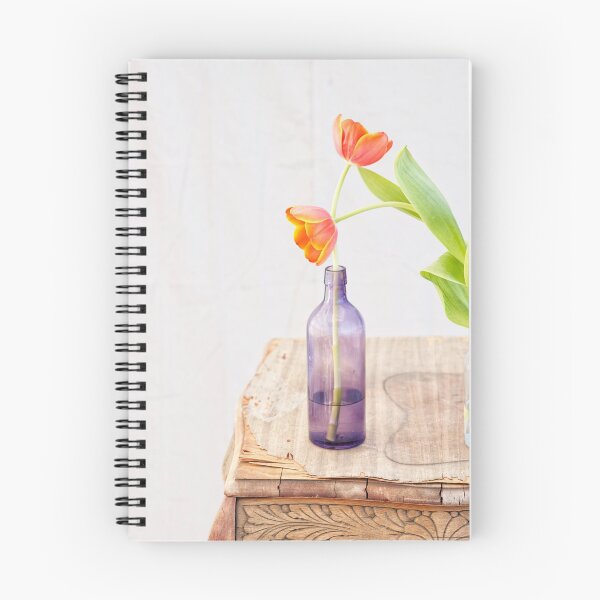 Item preview, Tulip In Purple Glass Bottle designed and sold by Elena Ray.