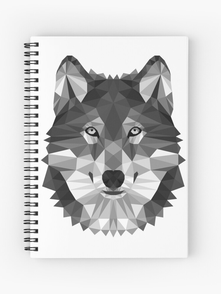 Cuaderno de espiral «Lobo geométrico» de kasdillard | Redbubble