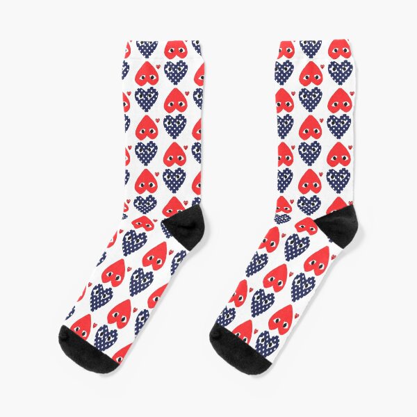 cdg heart socks