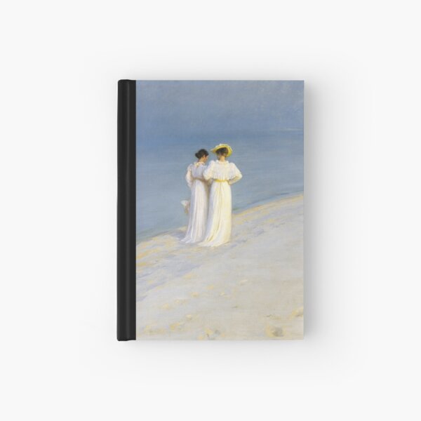 Painting Art, P.S. Krøyer Paintings Artist, Summer Evening on Skagen's Beach. Anna Archer and Marie Kroyer Walking Together, by Peder Severin Kroye Hardcover Journal
