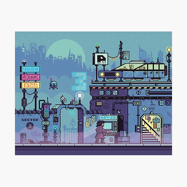 Item preview, Cyberpunk Street Pixel designed and sold by BJGpixel.