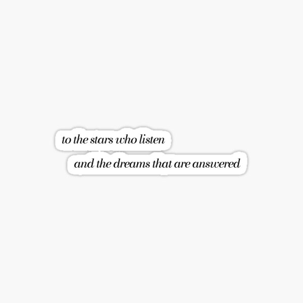 feysand to the stars who listen sticker set Sticker