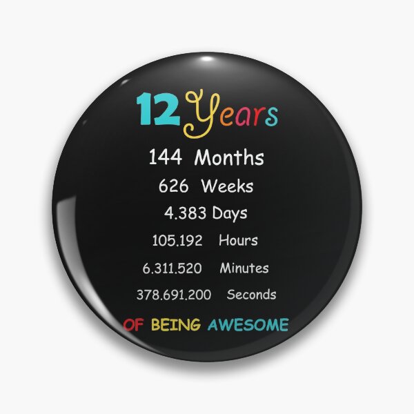 Item preview, 12 Years Old 12th Birthday Born in 2008 birthday gift designed and sold by BF-Designs.