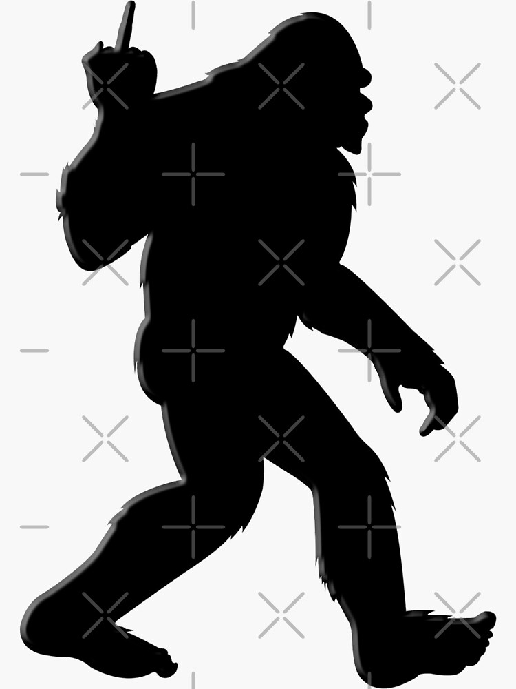  Bigfoot  Middle  Finger  Sticker by unionpride Redbubble