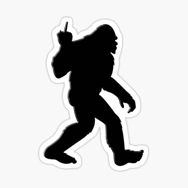 Bigfoot Middle Finger Sticker