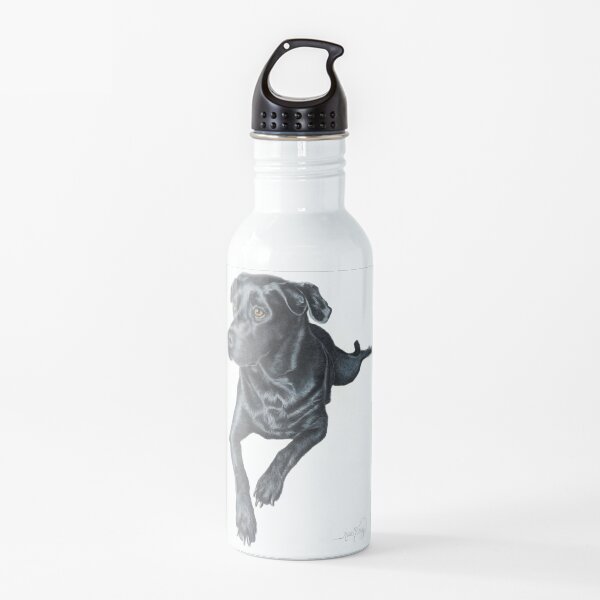 Black Labrador Retriever Dog Water Bottle