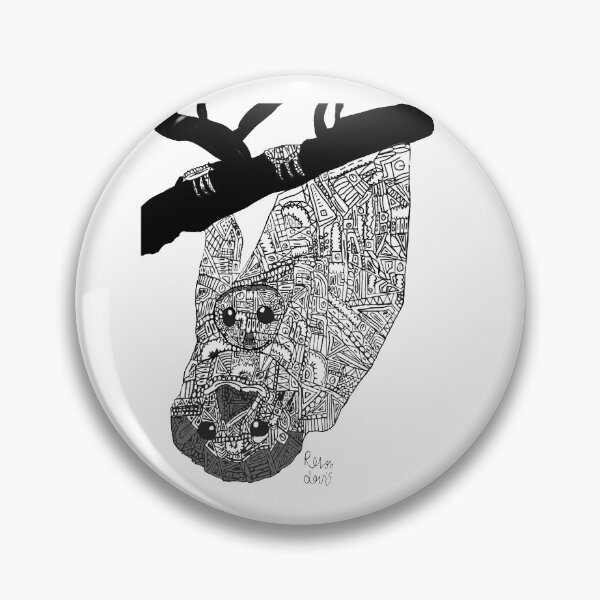 Robot Mum and Baby Sloth Pin