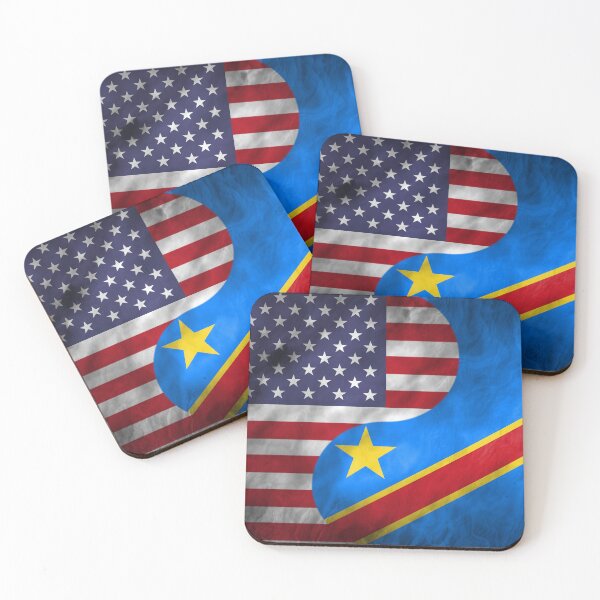 Item preview, USA and DR Congo Dual Flag Yin Yang Combination designed and sold by ockshirts.