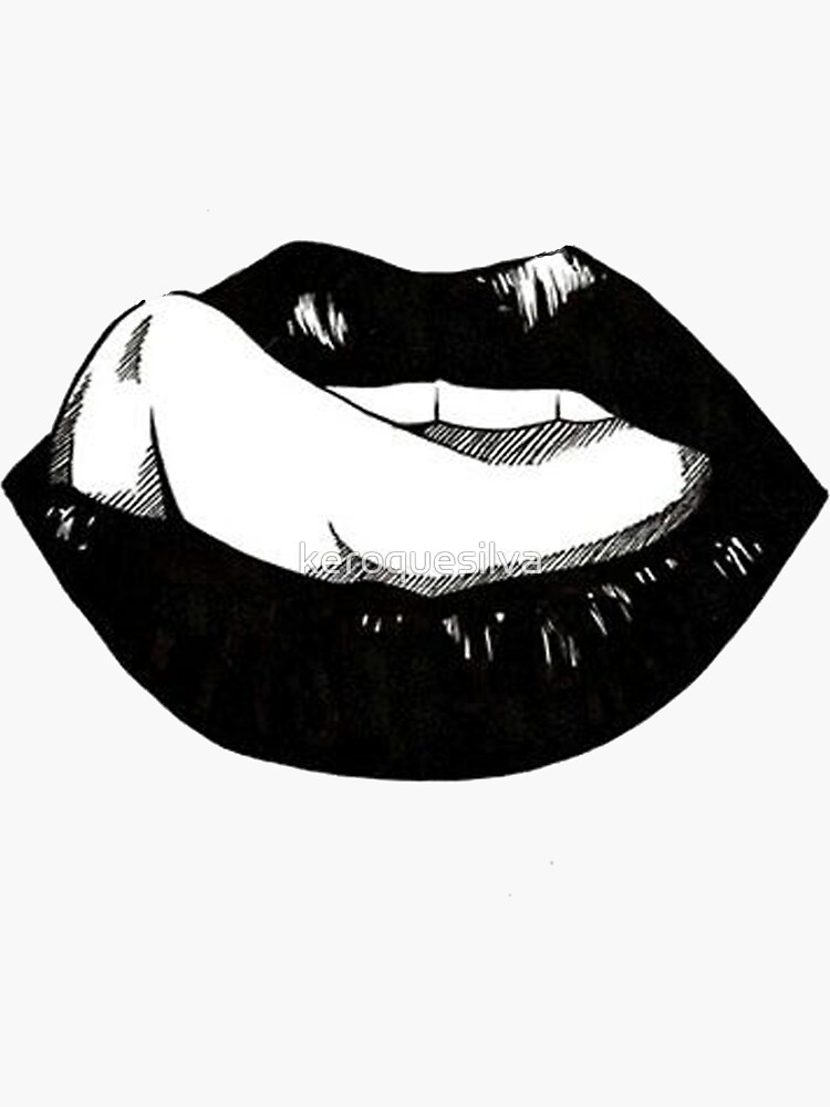 Black Lips Sticker By Keroquesilva Redbubble