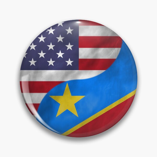 Item preview, USA and DR Congo Dual Flag Yin Yang Combination designed and sold by ockshirts.