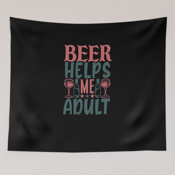 Artikelvorschau, beer helps me adult entworfen und verkauft von MoTeesMo.