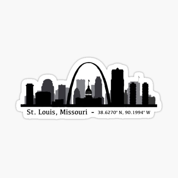 Item preview, St. Louis Missouri Skyline and Coordinates designed and sold by Emily Designs.