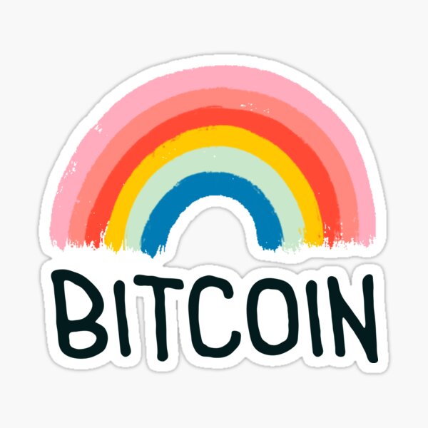Bitcoin Rainbow Sticker