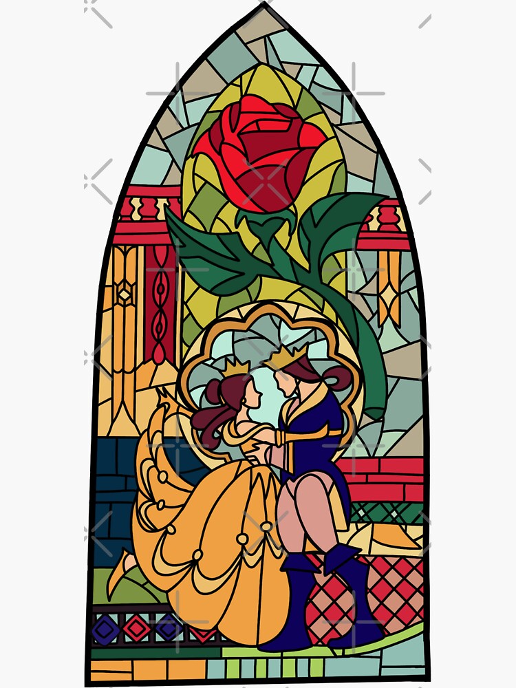 Beauty and the Beast Glass by marygodmother