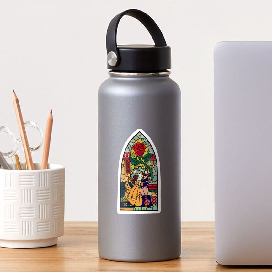 Beauty and the Beast Glass Sticker