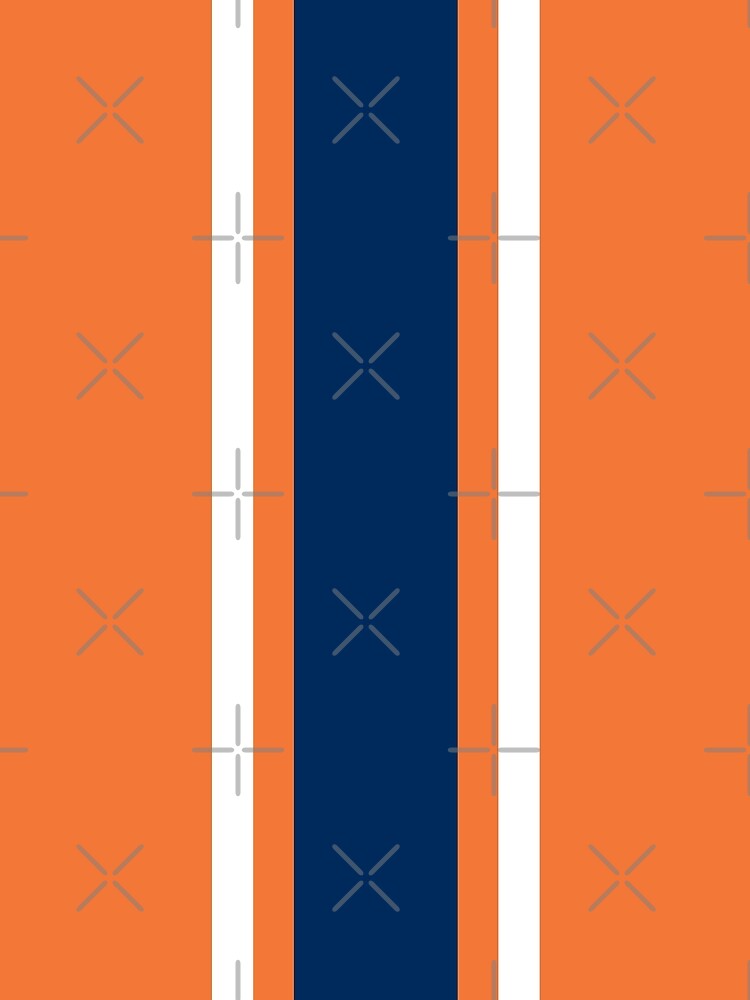 Orange White Navy Vertical Power Stripe