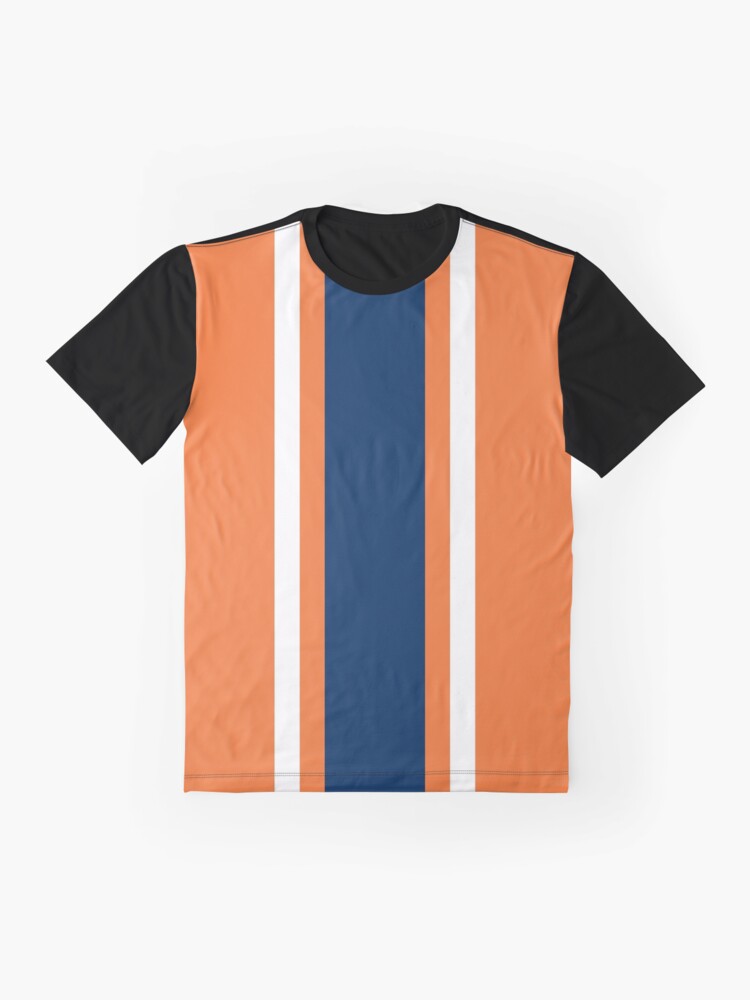 Orange White Navy Vertical Power Stripe