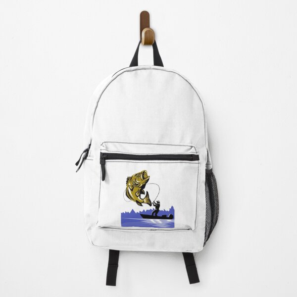 Item preview, fisher pulling bass fish out of water designed and sold by Tijn-W-B.