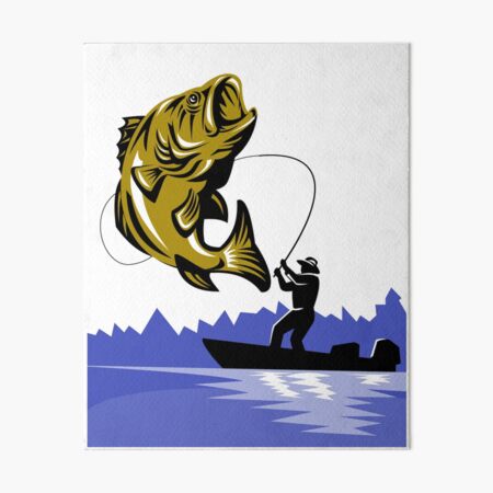 Great Fish Jumping Out Of Water Fishing Boating Love Fishing Gift For Fish  Lovers Art Board Print for Sale by Countrysmart