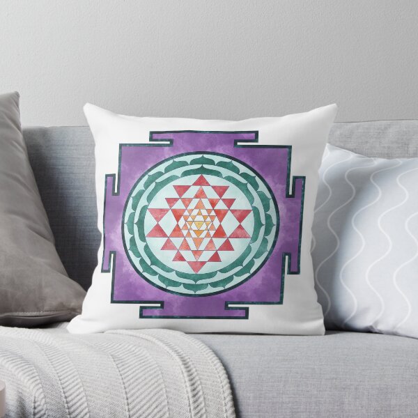 Sri Yantra 08 Throw Pillow