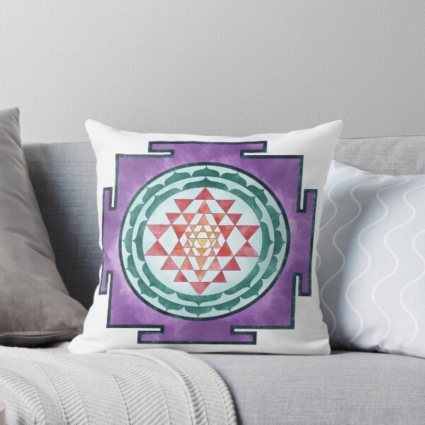 Sri Yantra 08 Throw Pillow