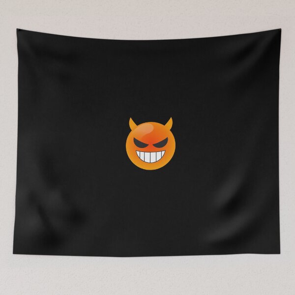 Item preview, Orange devil with smiling face and horns designed and sold by fahim96.