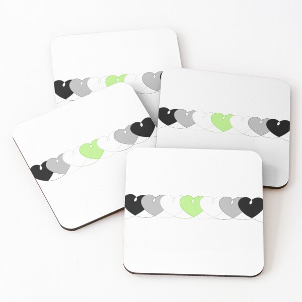 Item preview, Agender Pride Hearts designed and sold by TheCurioArtShop.