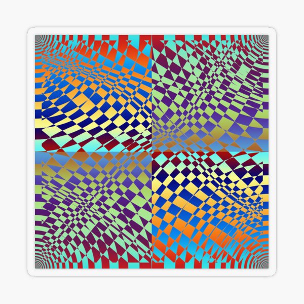 Motley Colored Abstract Pattern, ILLusion, Motif, Visual Art, Wallpaper, Pattern Transparent Sticker