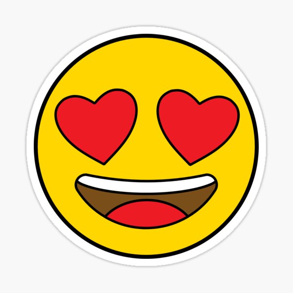 Er Schickt Smiley Mit Herzaugen "Lächelndes Gesicht mit Herzaugen Emoji" Sticker von fahim96 | Redbubble