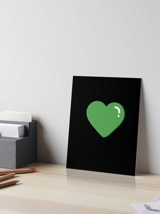 Green Heart Emoji Art Board Print For Sale By Fahim96 Redbubble