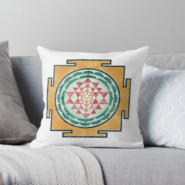 Sri Yantra 07 Throw Pillow