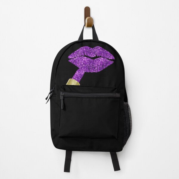 Item preview, Purple lipstick on pouty lips, fashion art designed and sold by Glimmersmith.