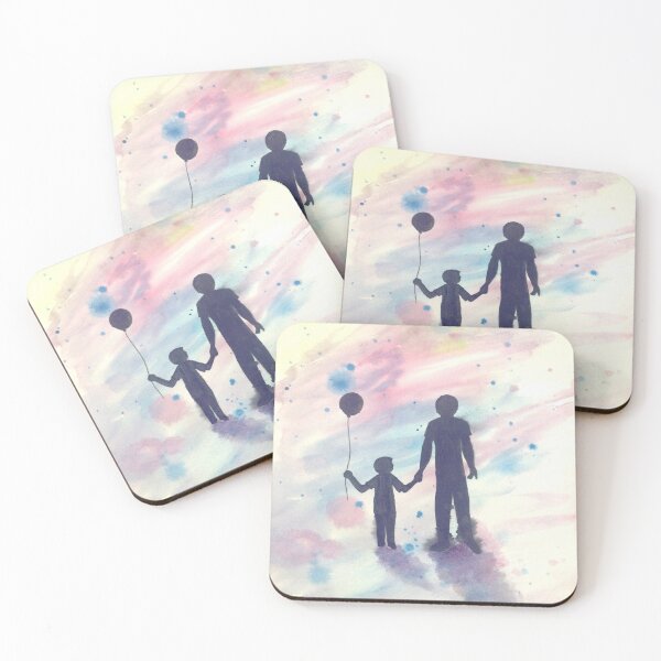 Item preview, Dad and Son under the Sunrise (Watercolor) designed and sold by CreativityRoams.