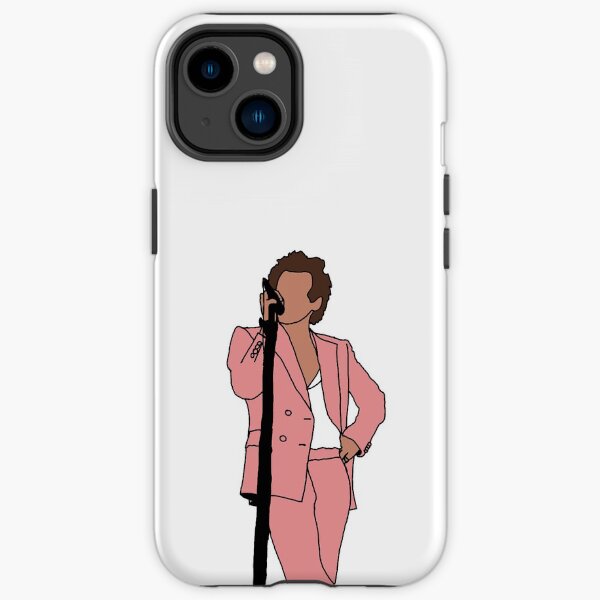 Harry Styles Pink Suit Clipart Funda resistente para iPhone