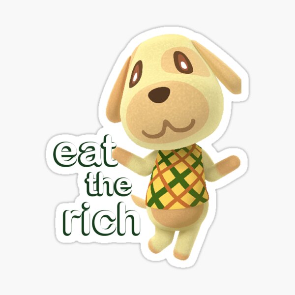 goldie says eat the rich Sticker