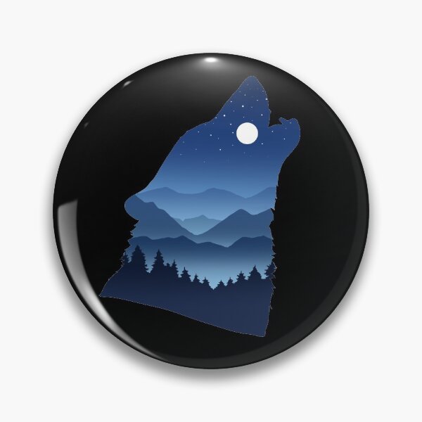 Item preview, Paisaje de cabeza de lobo designed and sold by Ramblinggoats.