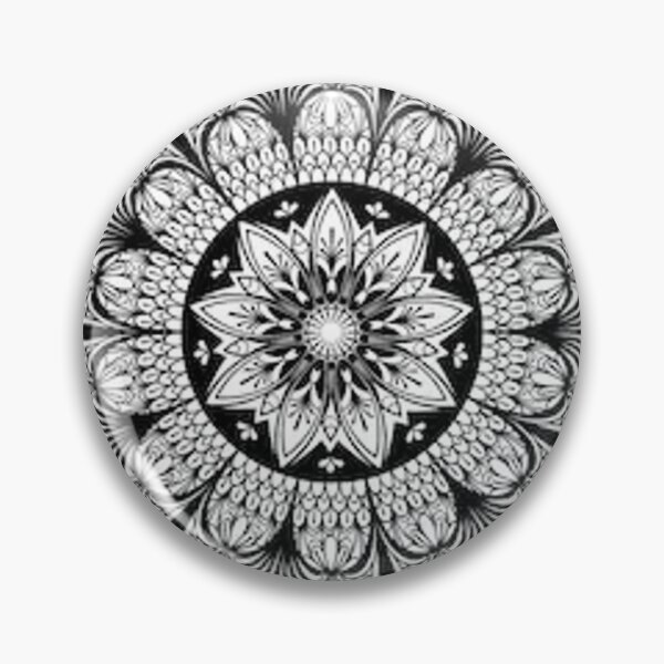 Artikelvorschau, Schwarzweiss-Mandala-Muster-Wandteppich-Wandbehang entworfen und verkauft von Draculaura2009.
