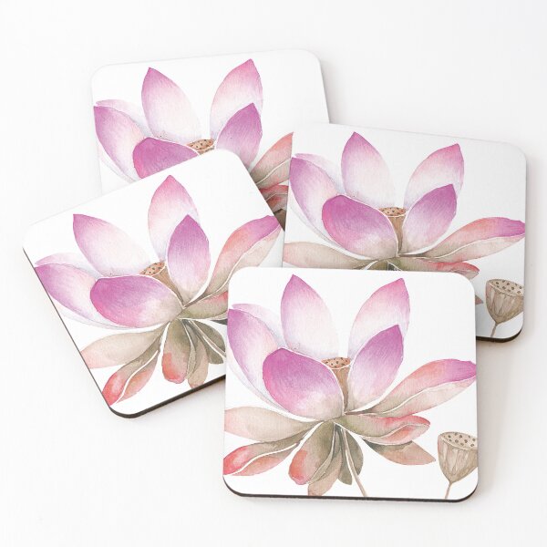 Item preview, Chinese Art Print - Single Lotus Stems Water Lilies designed and sold by Kallandra.
