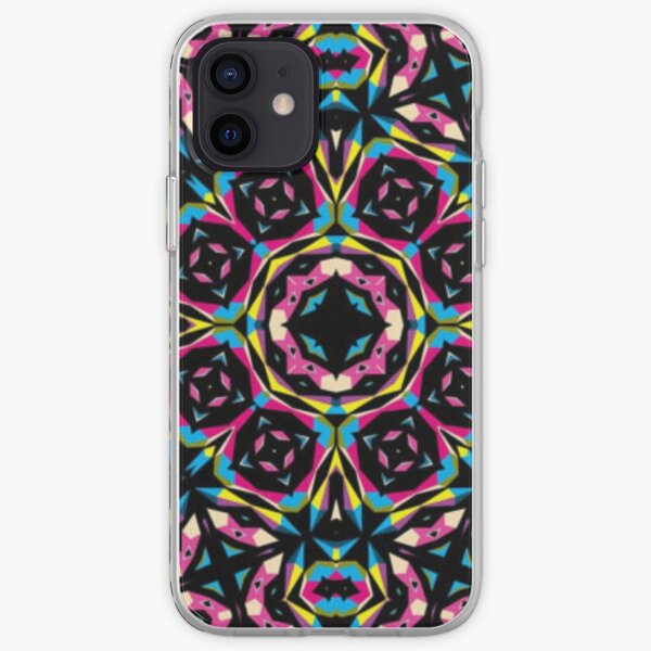 Motley Colored Abstract Pattern, ILLusion, Motif, Visual Art, Wallpaper, Pattern iPhone Soft Case