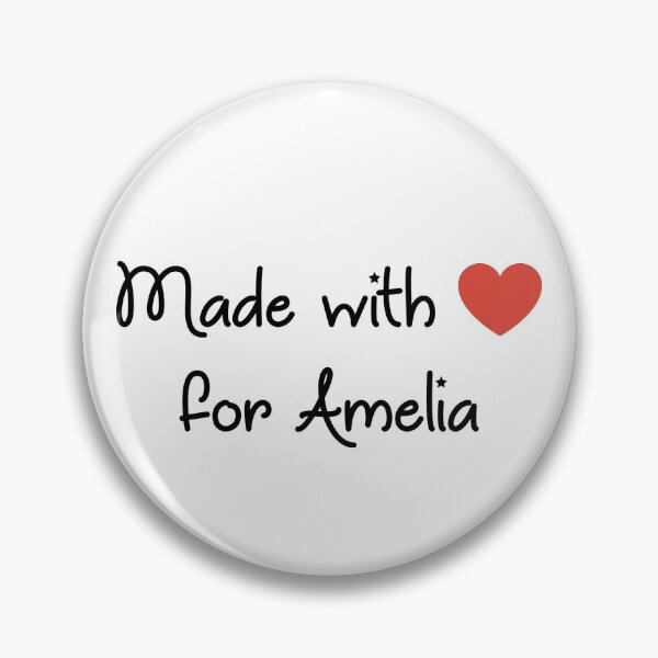 Item preview, Made with love for Amelia customized gift with female firstname and a red heart designed and sold by MrMica.