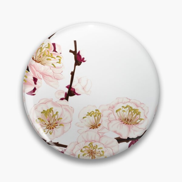 Item preview, Chinese art print - branch with pink plum blossoms designed and sold by Kallandra.