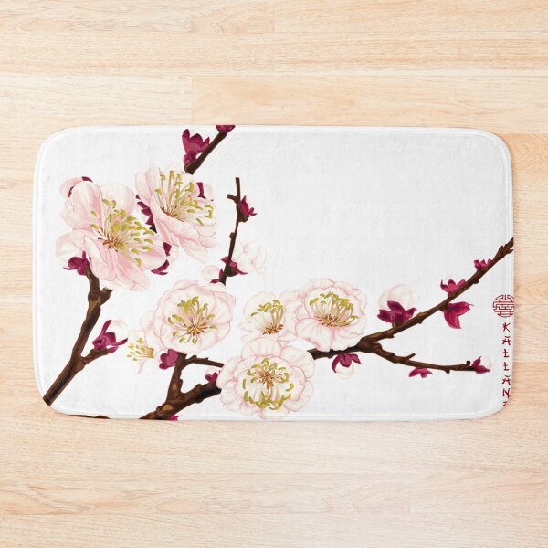 Item preview, Chinese art print - branch with pink plum blossoms designed and sold by Kallandra.