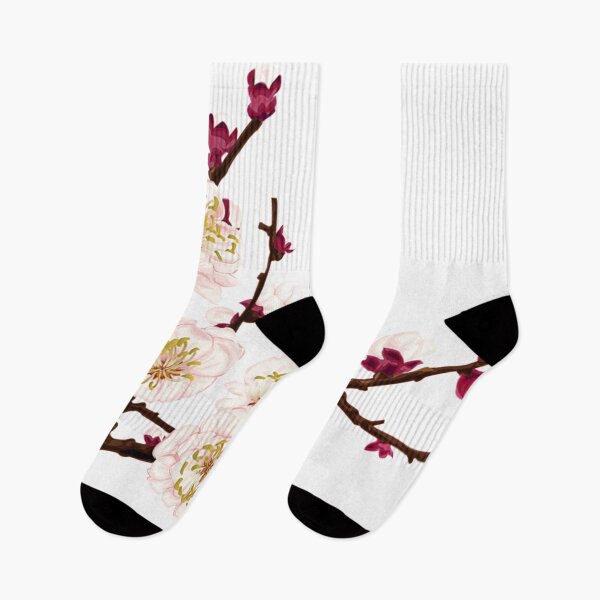 Item preview, Chinese art print - branch with pink plum blossoms designed and sold by Kallandra.
