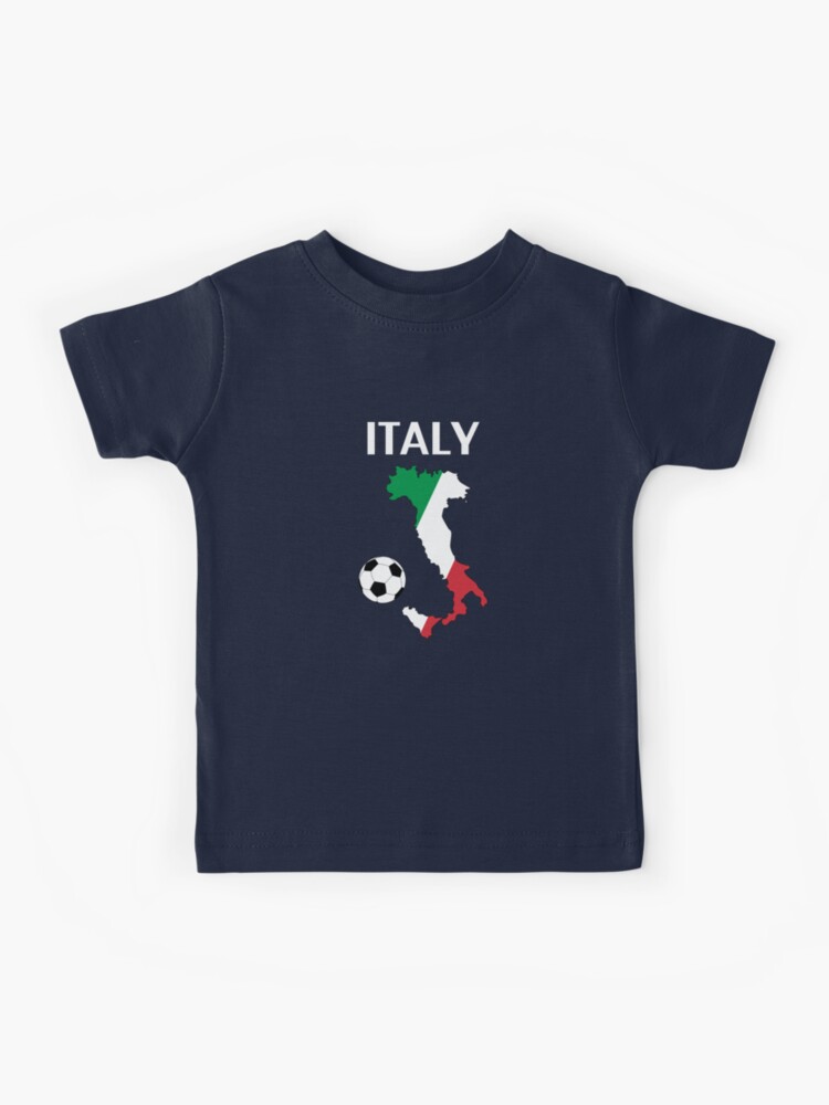 STUFF4 Boy's White Round Neck T-Shirt/Italy/Italian Football/SZ STUFF4 Boy's White Round Neck T-Shirt/Italy/Italian Football/SZ