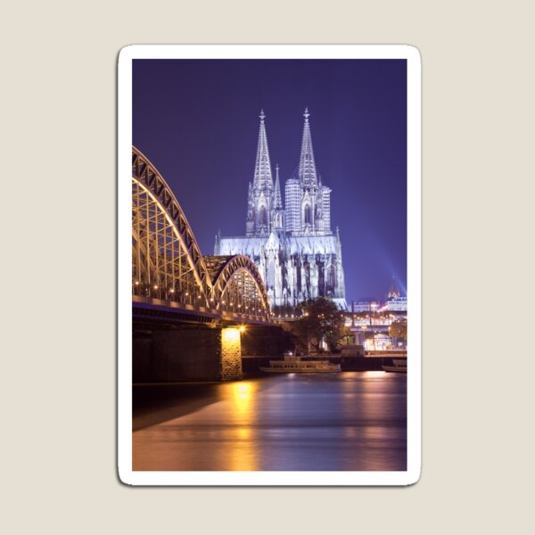 Item preview, Hohenzollern Brücke and Cologne Cathedral by Night designed and sold by Kezzles.