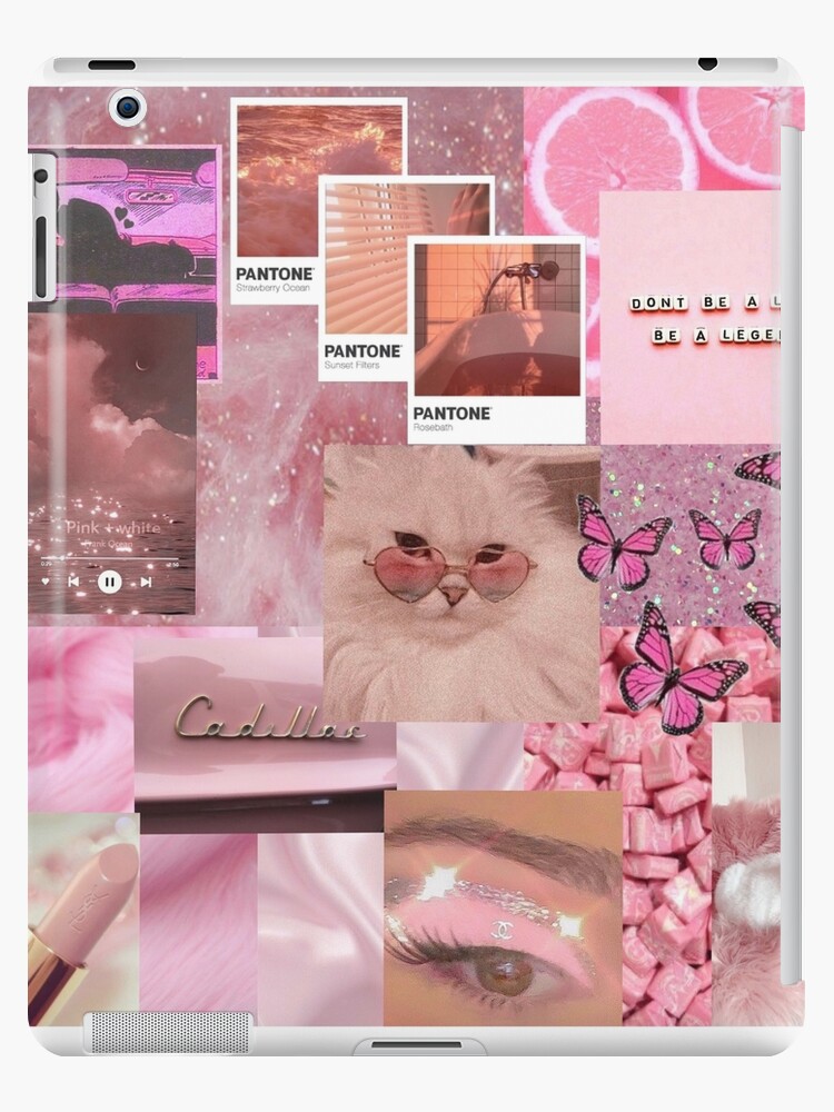 y2k aesthetic pink collage | iPad Case & Skin