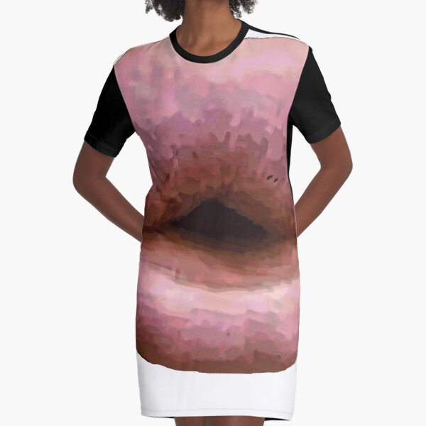 Trout Pout Pink Graphic T-Shirt Dress