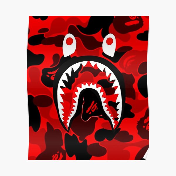 Red Bape Shark Posters | Redbubble