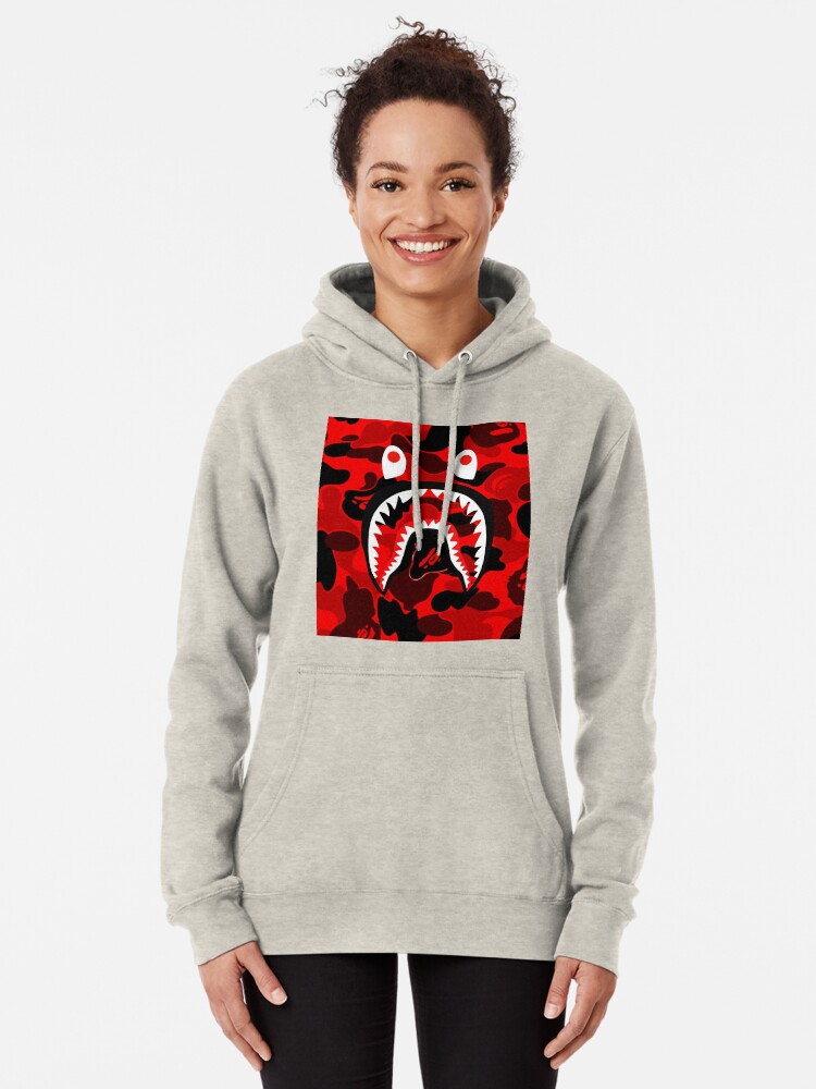 red shark bape hoodie