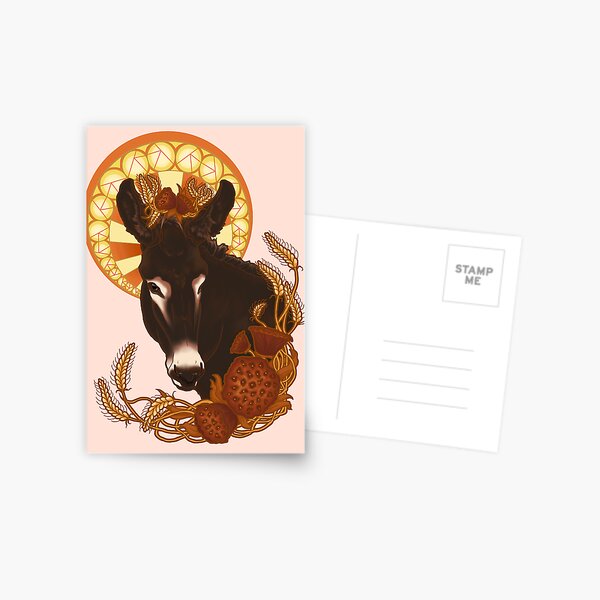 Donkey Nouveau Postcard